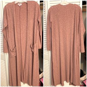 LuLaRoe Sarah cardigan, dusty rose, size M